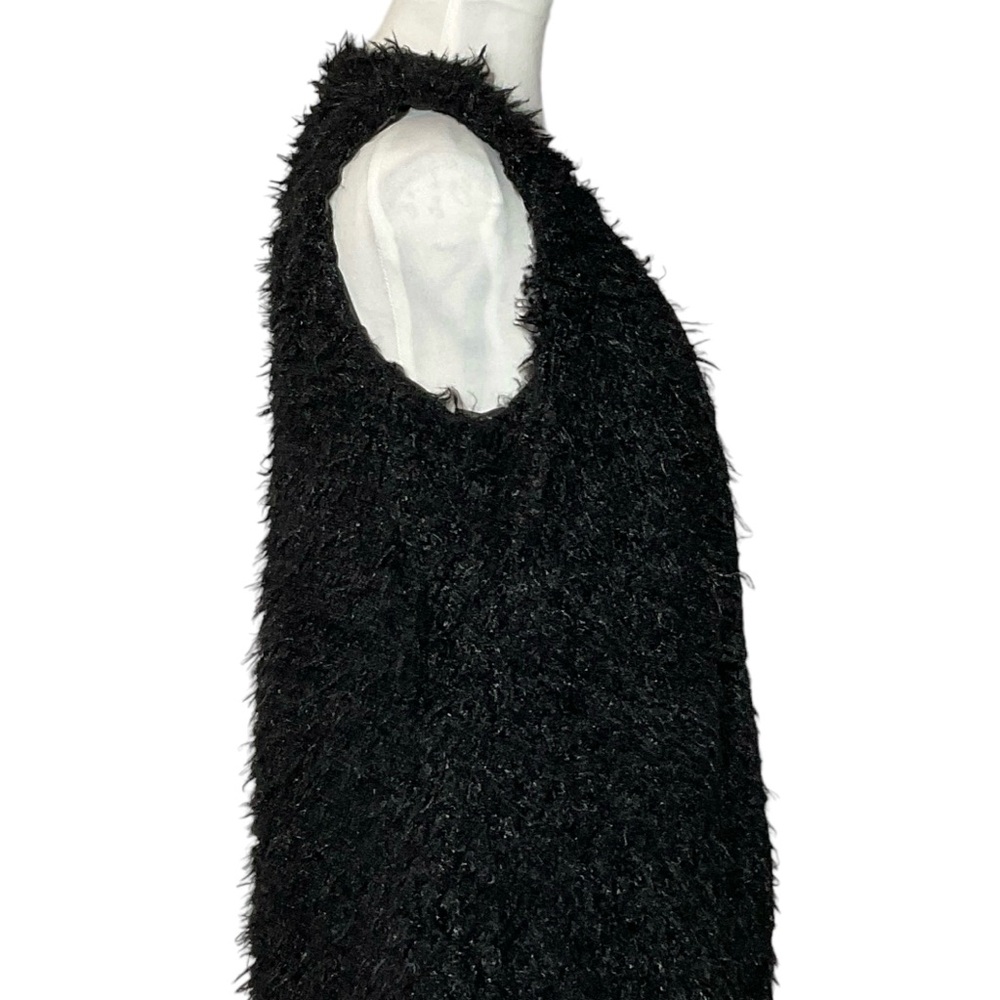 Faux Fur Sherpa Long Vest BLK Women’s SzM Gently Used Excellent Condition - Picture 4 of 8